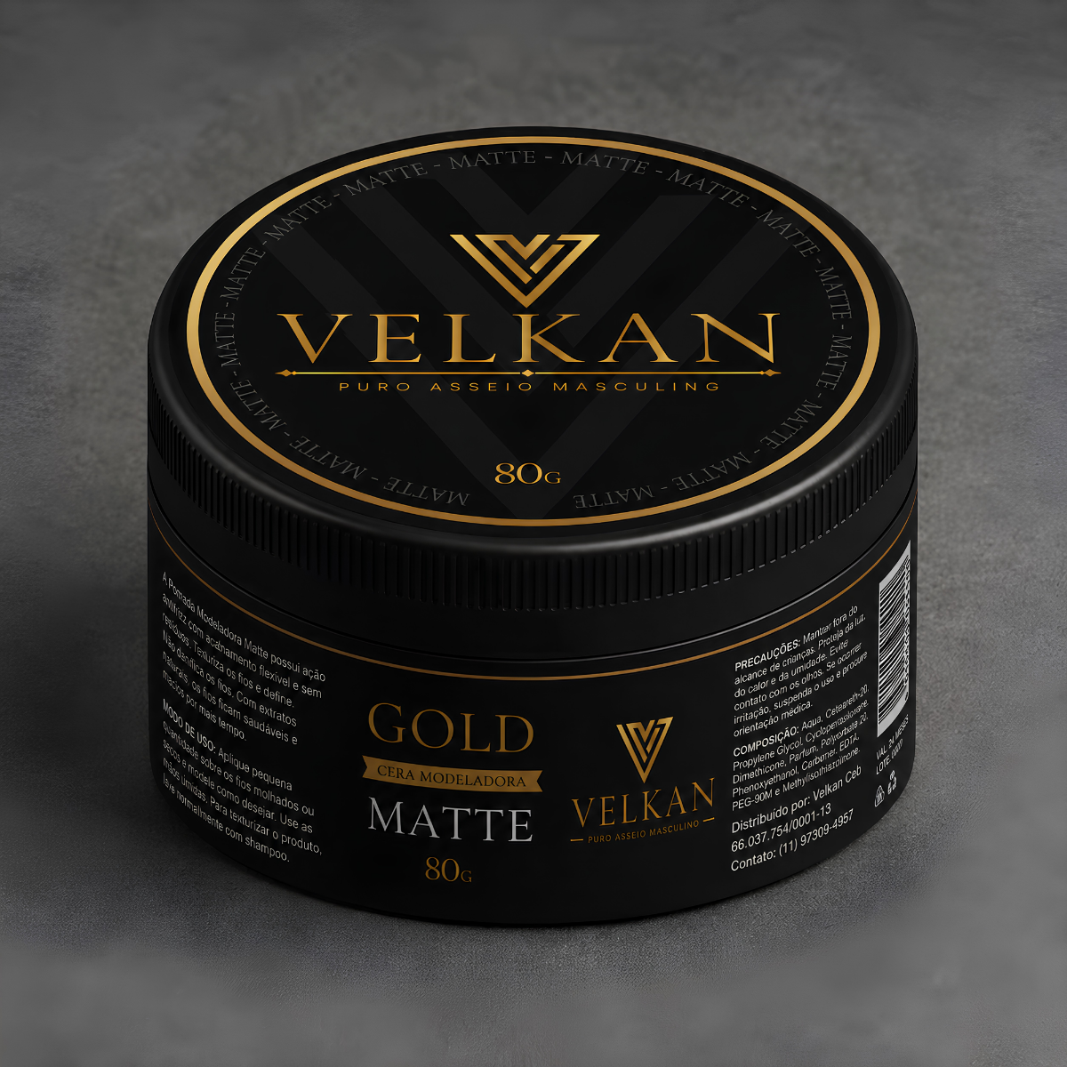 Cera Gold Matte fixação seca 80g
