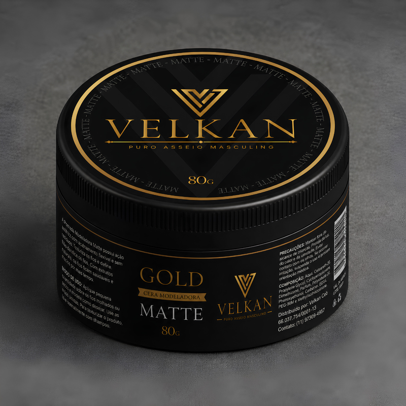 Cera Gold Matte fixação seca 80g